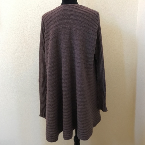 Free People purple cardigan sweater knit fuzzy med - Picture 4 of 7